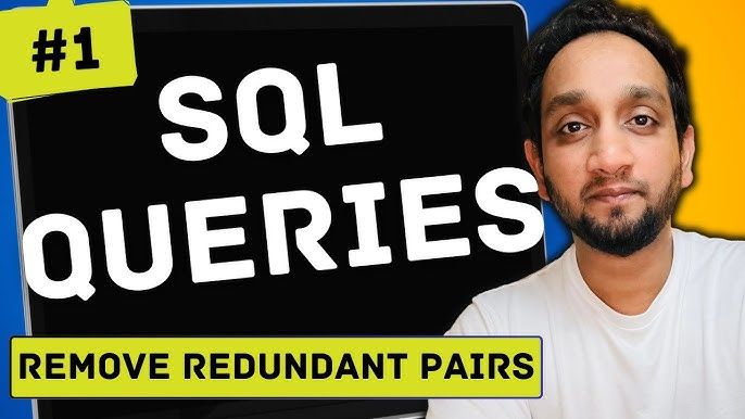Ein Mann und Text zu SQL-Abfragen: Redundante Paare entfernen.